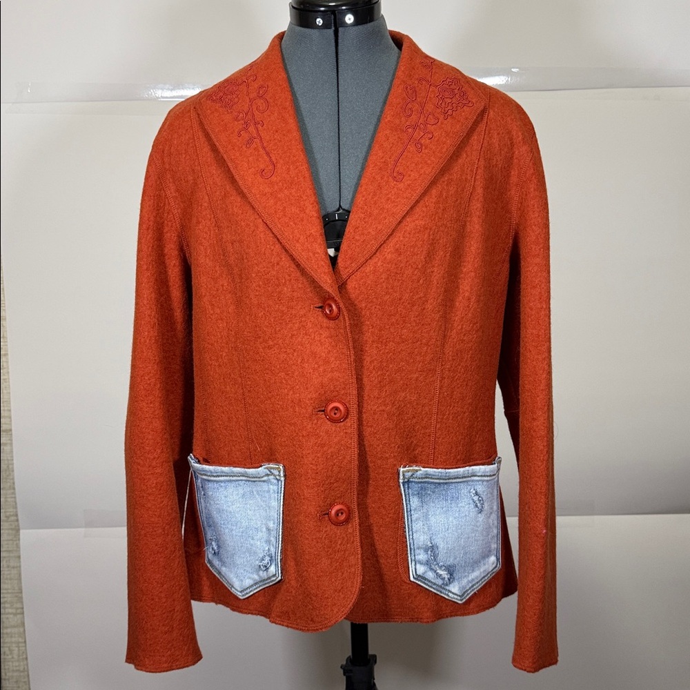 Once Again Reformation Orange Jacket - Picture 2 of 2